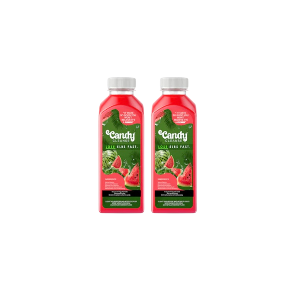 Watermelon detox cleanse in 8oz bottles for a refreshing 2 day detox program