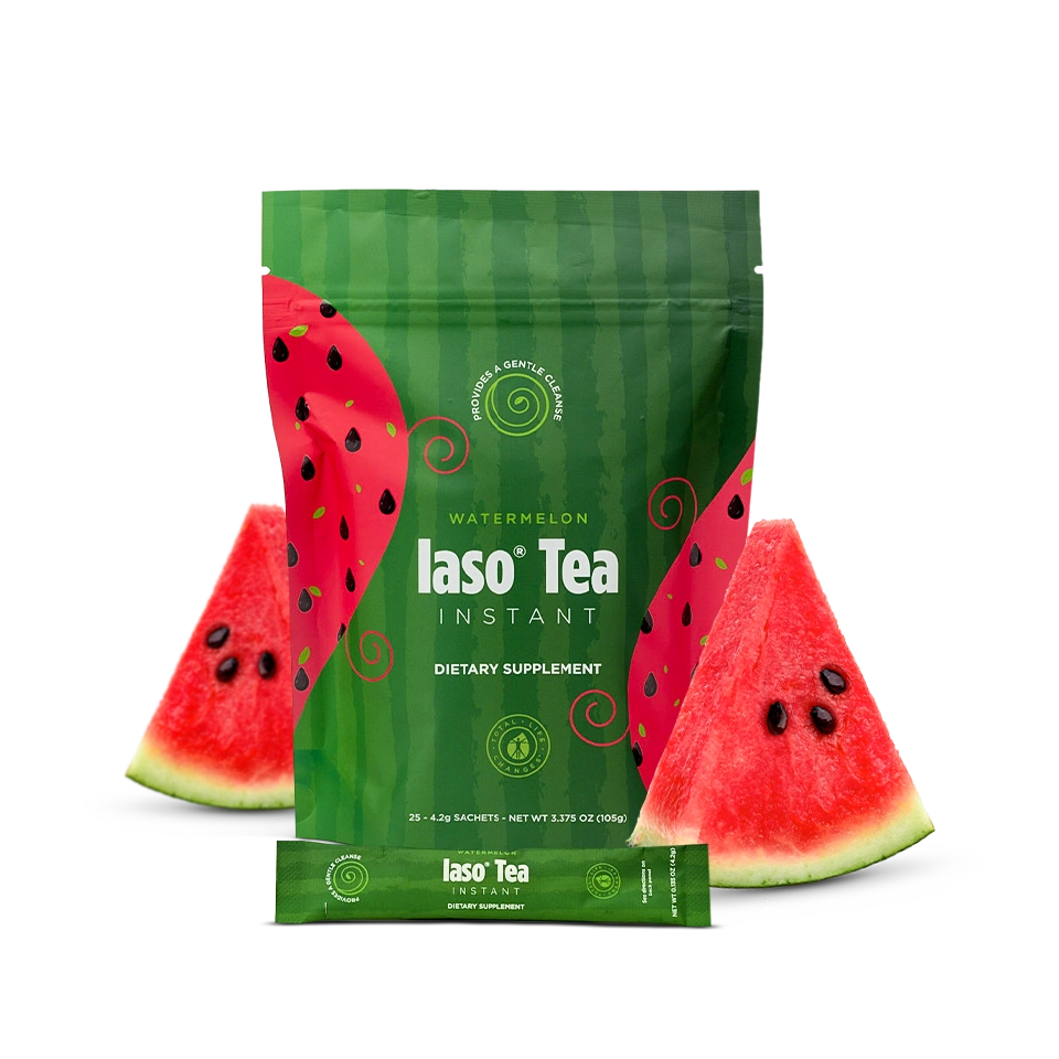 Watermelon Iaso Tea Instant 3 pack detox tea sachets for refreshing energy boost