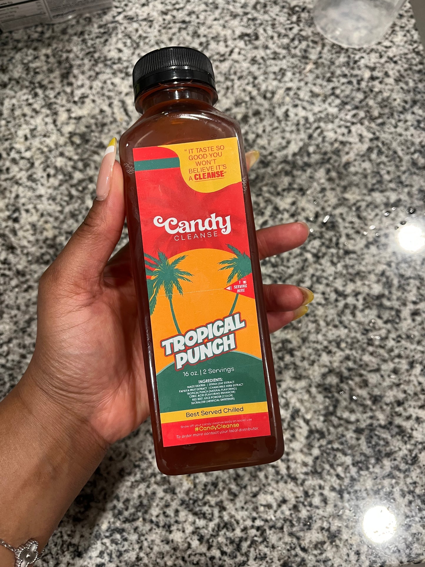 Candy Cleanse Tropical Punch detox cleanse in a bottle for refreshing detoxification and increased energy